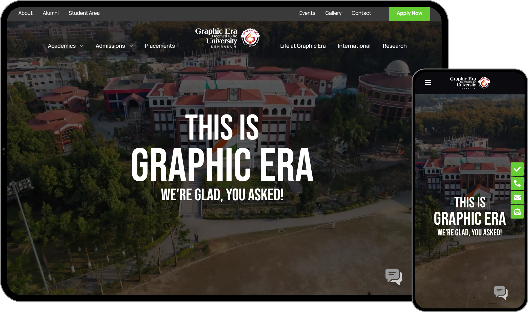 Graphic Era University Website