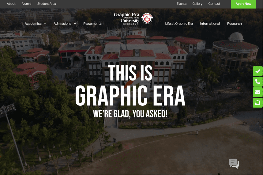 Graphic Era University Website